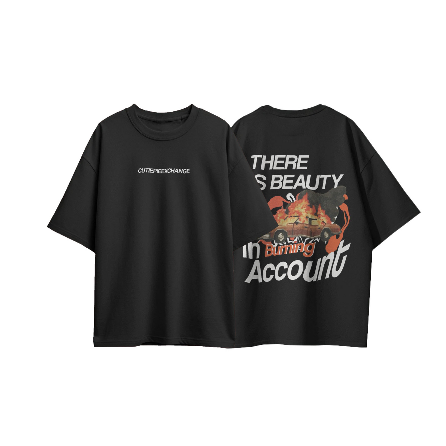 Burning Account Oversized Graphic Tee |CUTIEPIEXCHANGE
