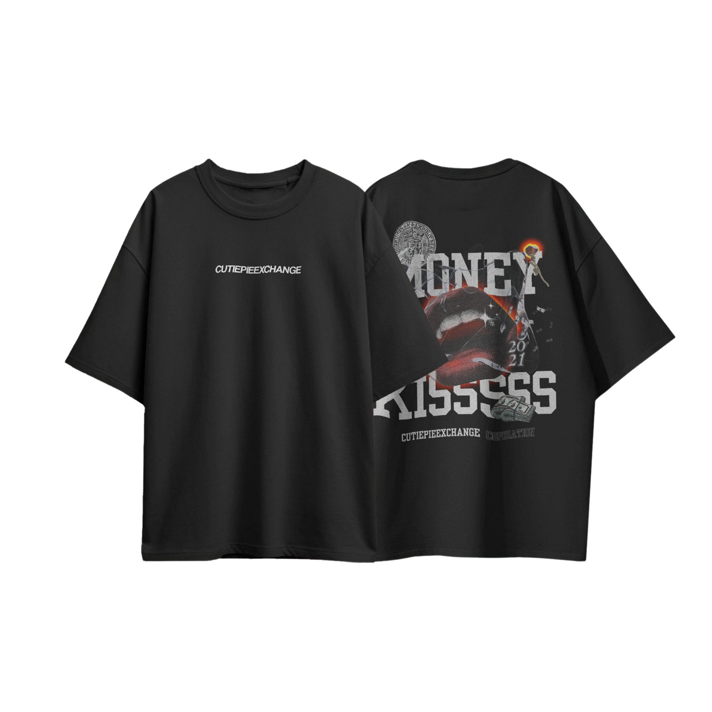 Money Kisses Tee – Oversized Forex Flex Edition