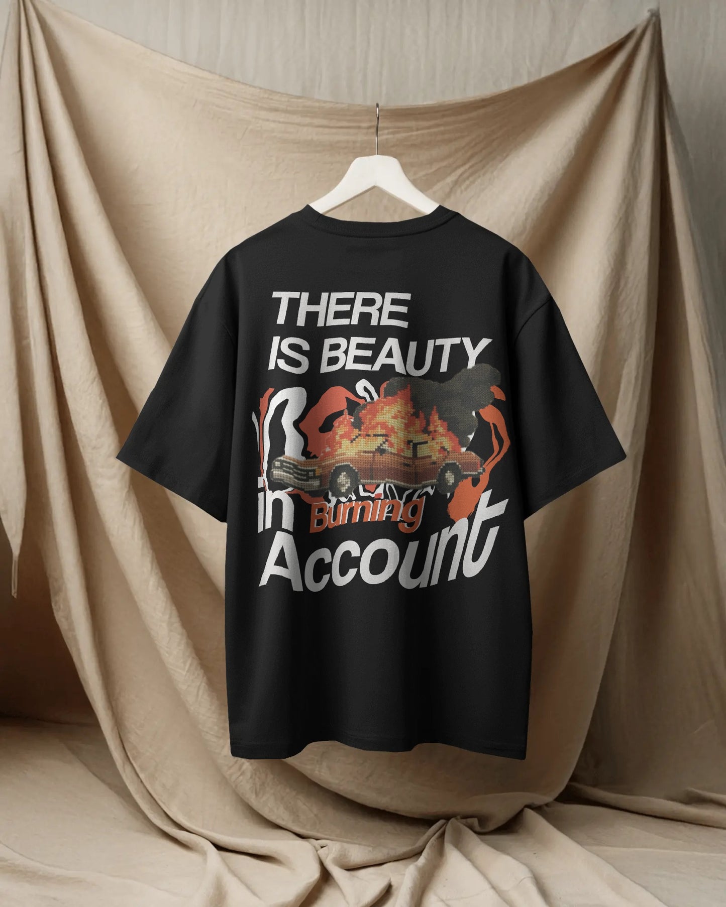 Burning Account Oversized Graphic Tee |CUTIEPIEXCHANGE