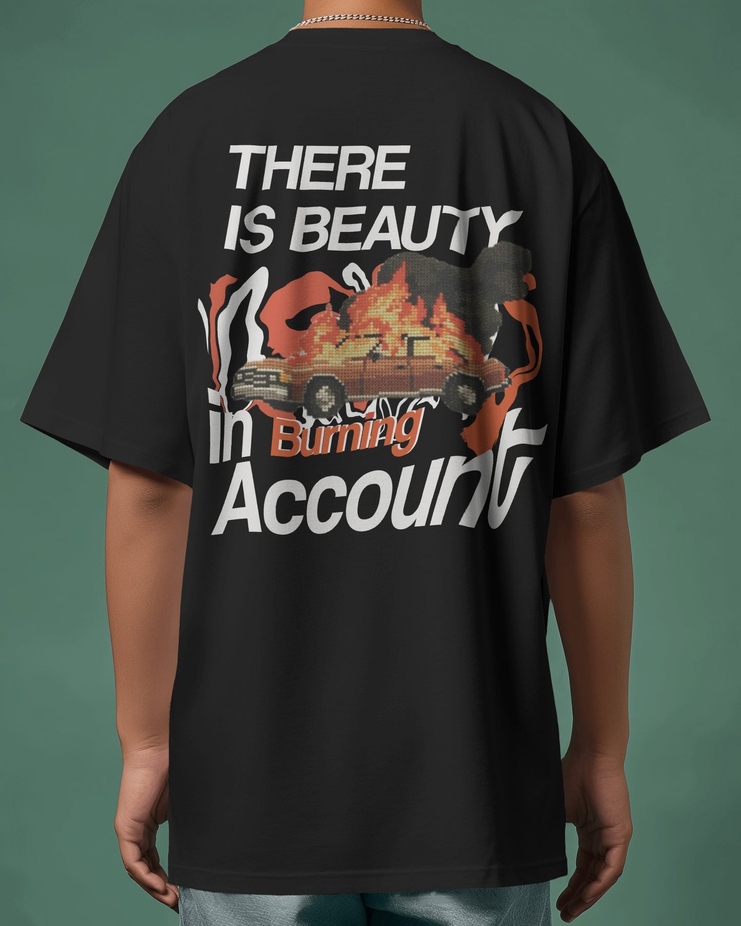 Burning Account Oversized Graphic Tee |CUTIEPIEXCHANGE