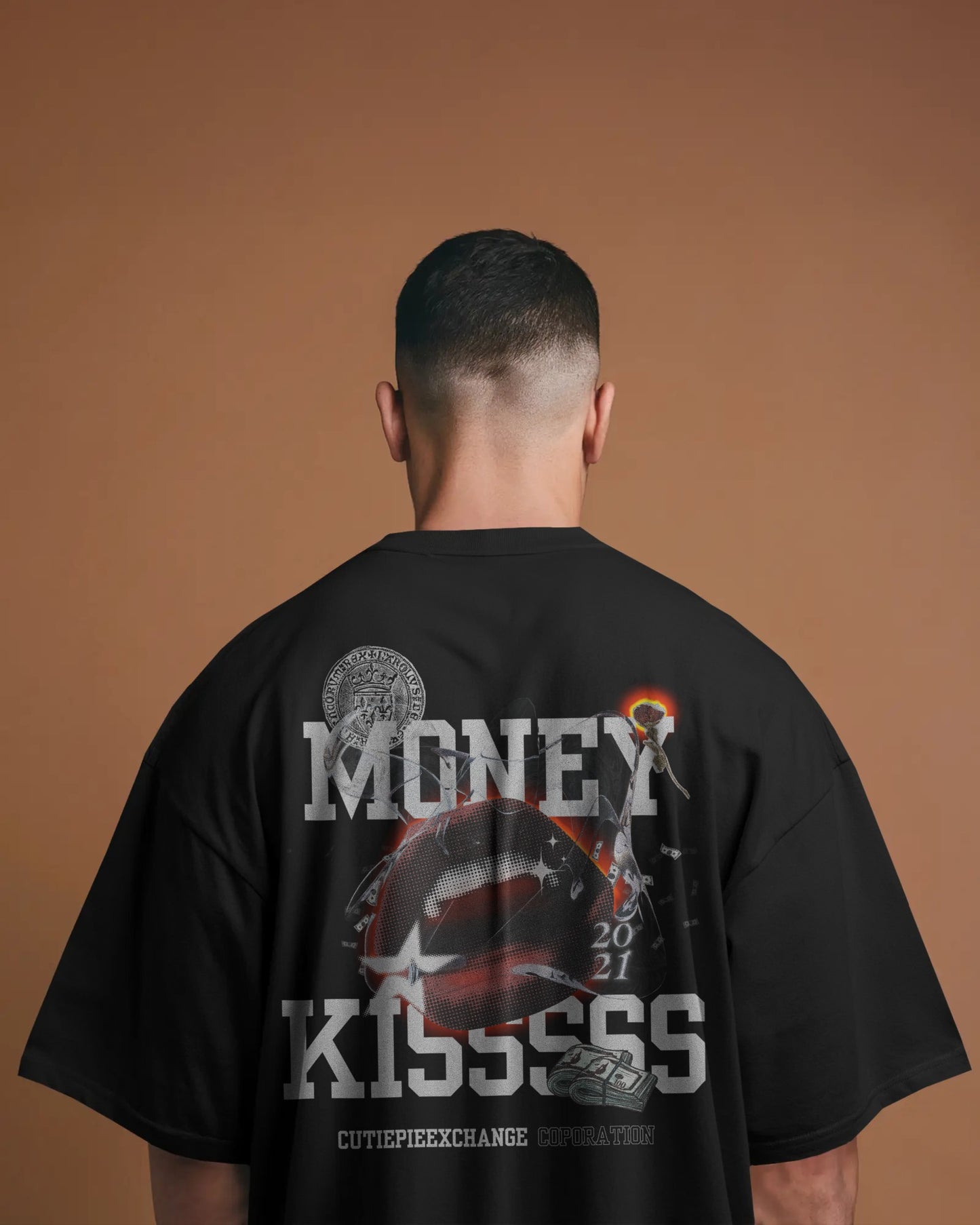 Money Kisses Tee – Oversized Forex Flex Edition