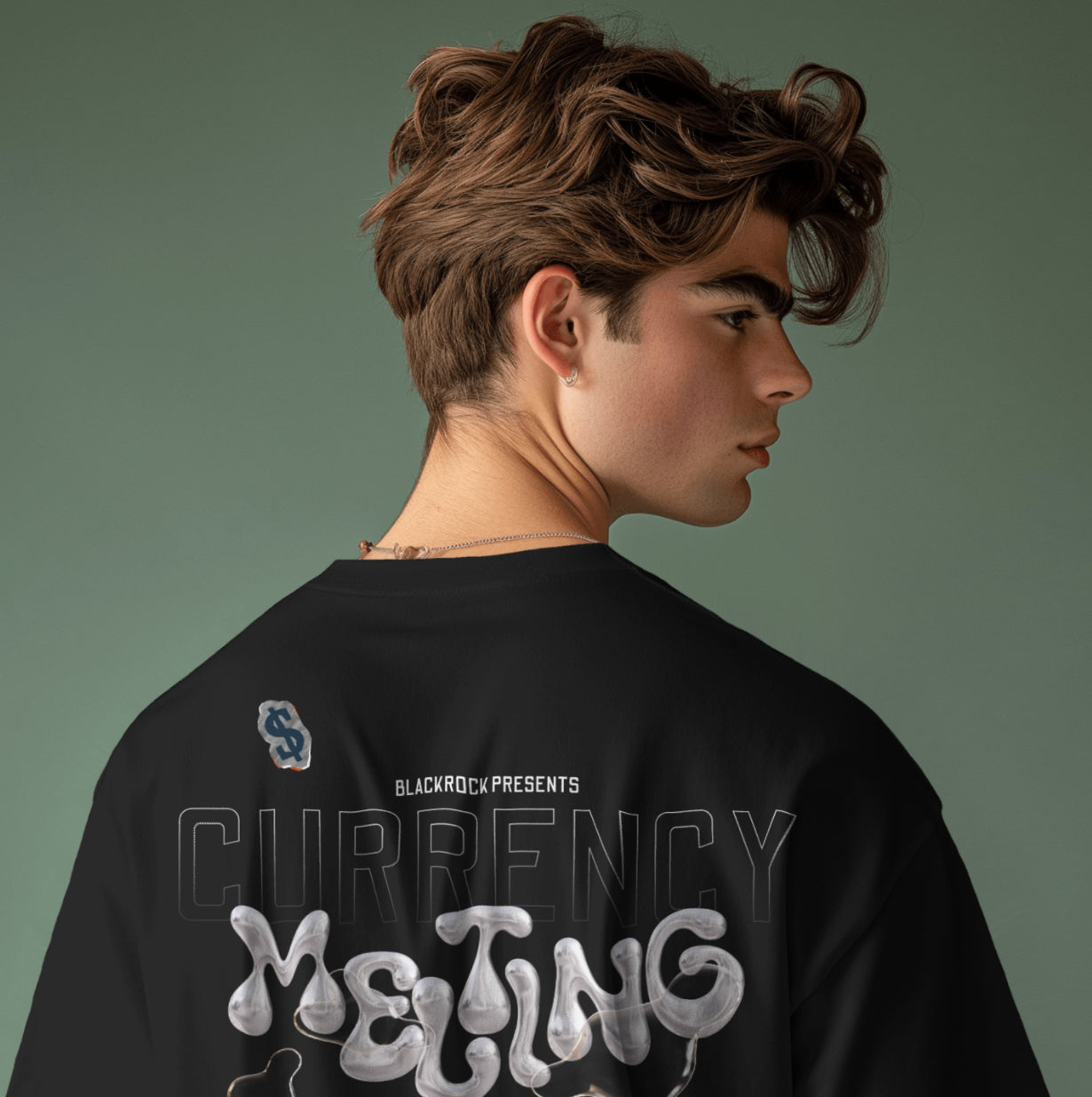 CryptoCutieX Currency Melting Oversized t-shirts